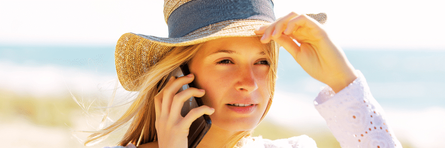 être appelé au téléphone lorsqu'on est à la plage